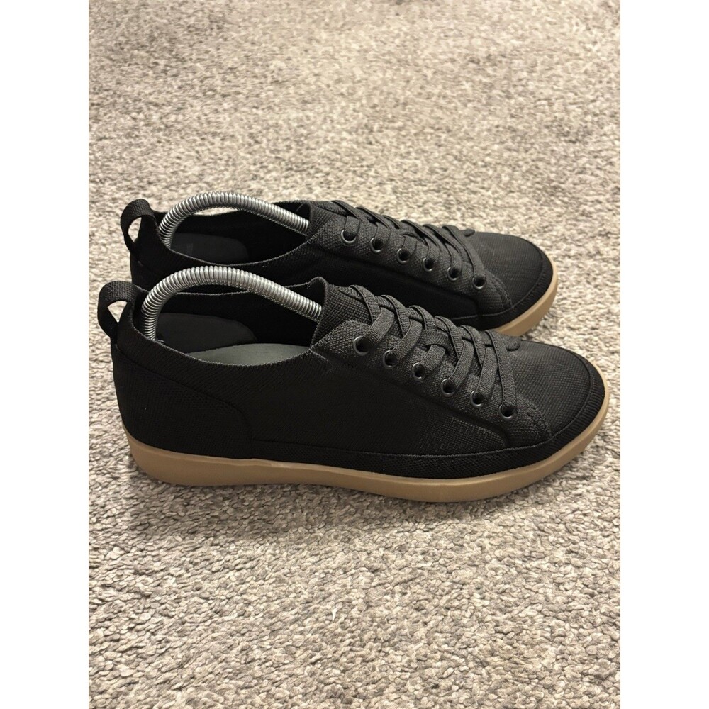 Vionic Shoes Womens Size 9.5 Black Canvas Sneaker Lace Up Casual Winny Knit